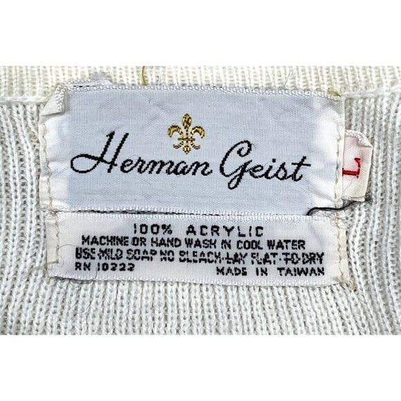 Herman Geist Tan Scoop Neck Sweater Size Large - Picture 3 of 3